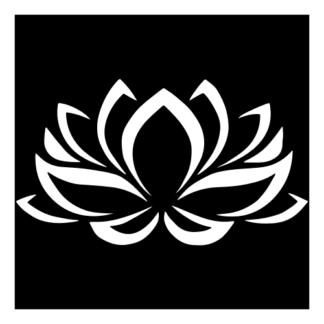 Lotus Flower Decal (White)